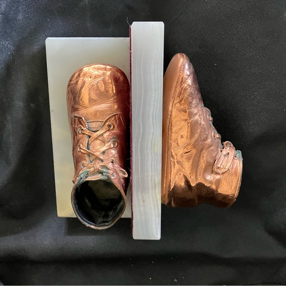 Vintage Bronzed Baby Shoes